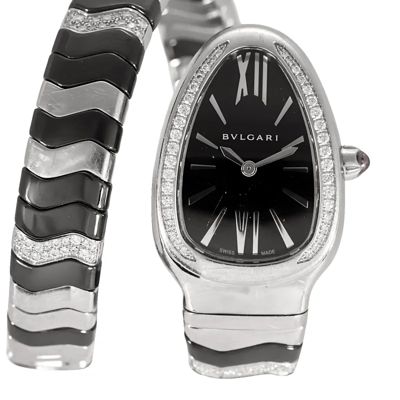 Bulgari Montre Serpenti en acier made by 58 Facettes