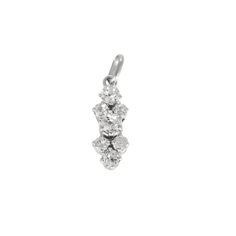 Pendentif en or blanc, diamants : 0,55 carat made by 58 Facettes