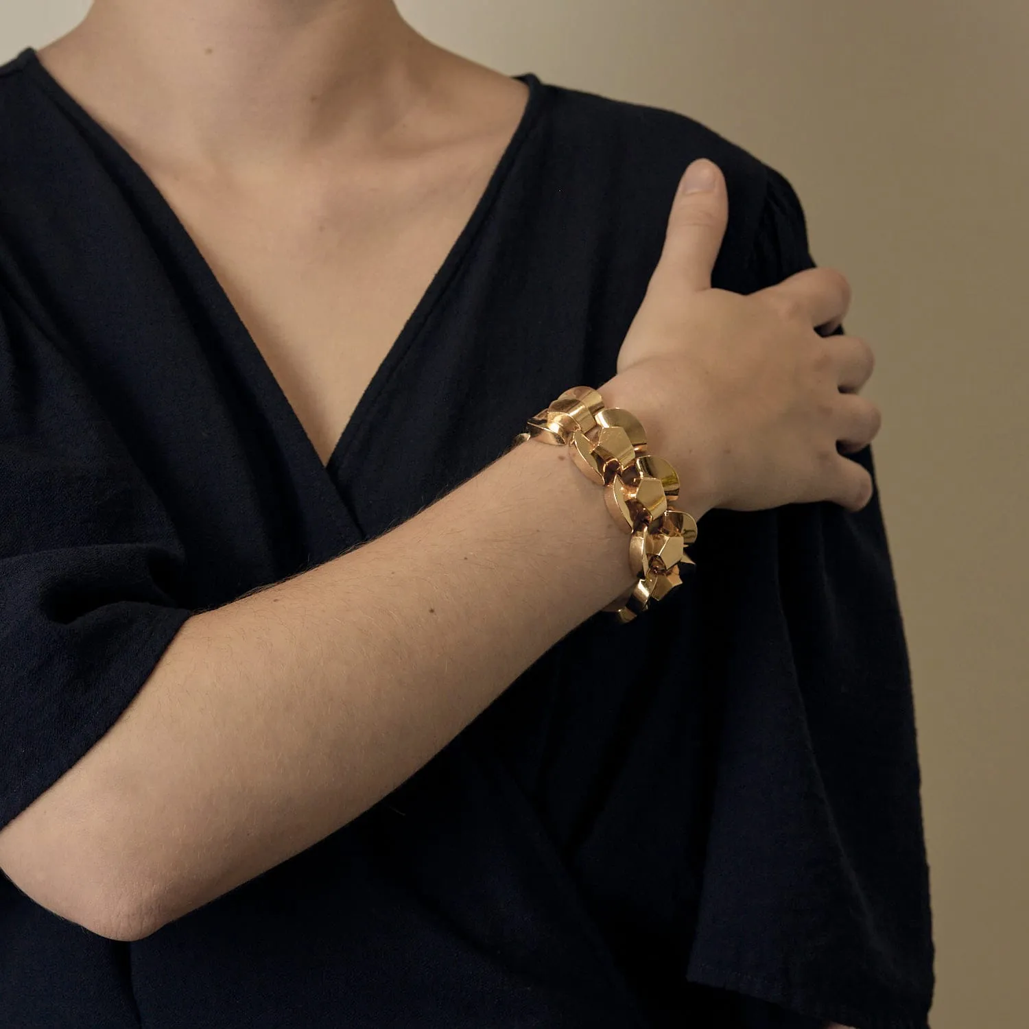 Bracelet Tank en or jaune sold by 58 Facettes product image thumbnail 2