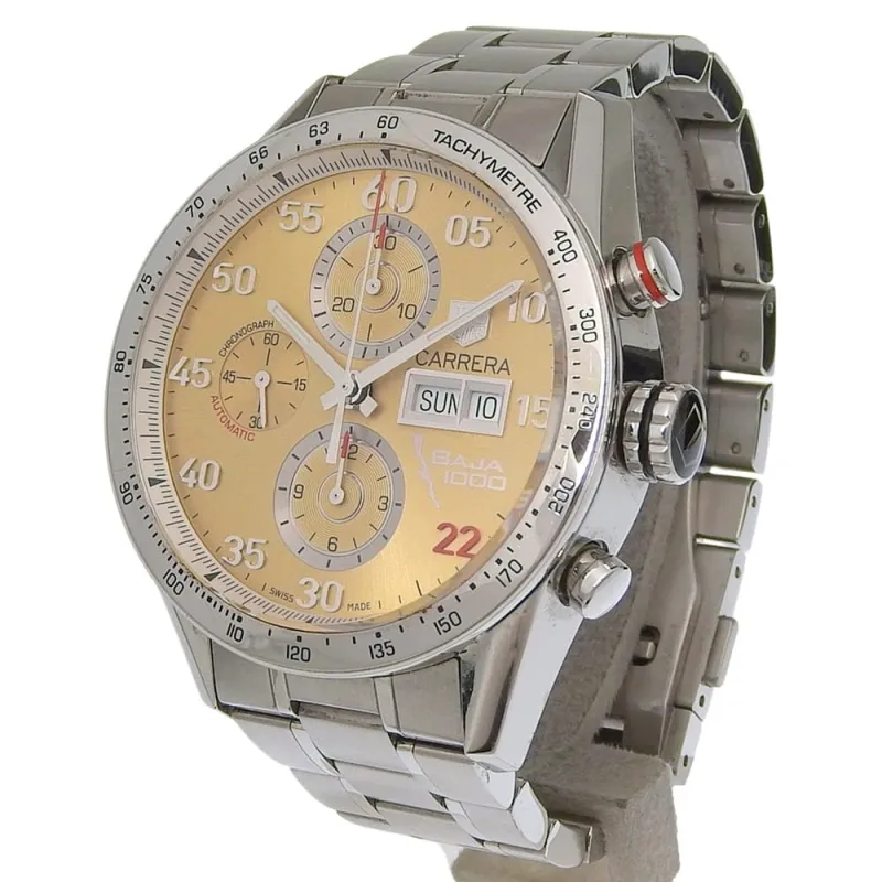 Tag Heuer Carrera - Montre chronographe automatique en acier made by 58 Facettes