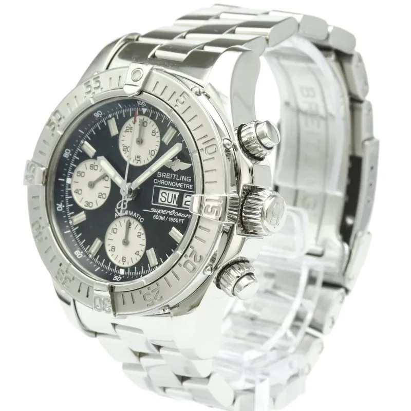 Breitling Superocean - Montre chronographe automatique en acier made by 58 Facettes