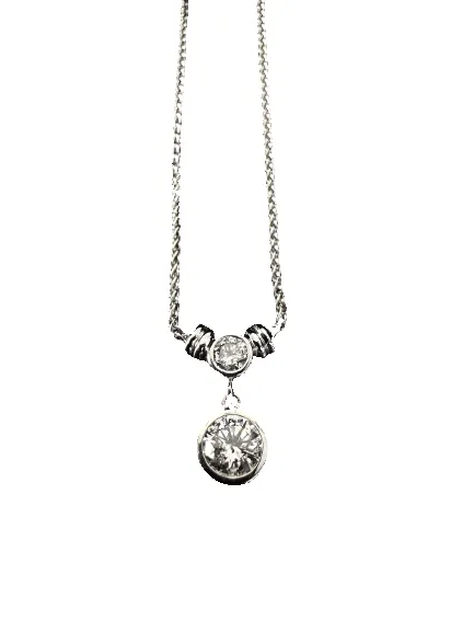Pendentif en or blanc 18K et diamants sold by 58 Facettes