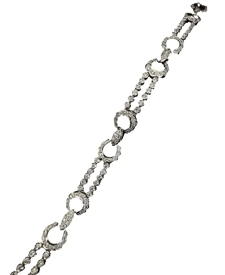 Bracelet en or blanc et diamants sold by 58 Facettes
