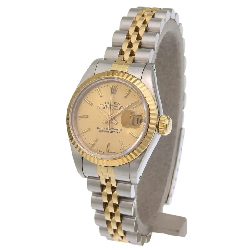 Rolex Oyster Perpetual Datejust - Montre automatique acier et or jaune made by 58 Facettes