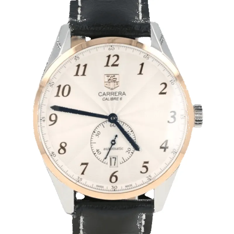 TAG Heuer Carrera - Montre Calibre 6 en or jaune et acier made by 58 Facettes