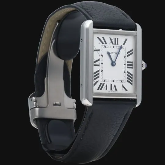 Cartier Tank Solo - Montre quartz bracelet cuir sold by 58 Facettes product image thumbnail 3