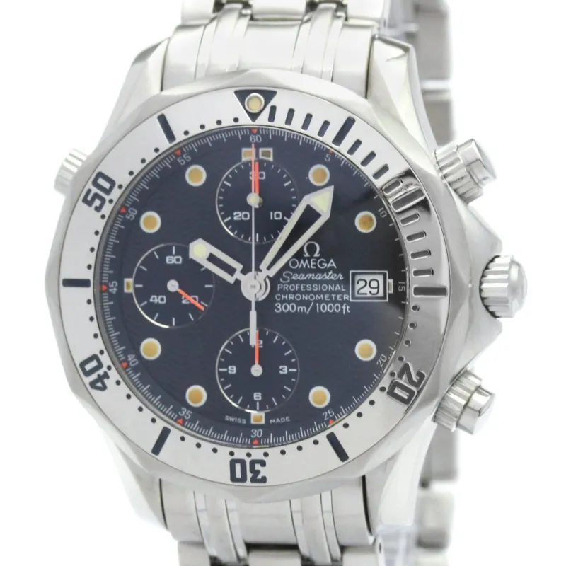 Omega Seamaster Diver 300M - Montre chronographe automatique en acier made by 58 Facettes