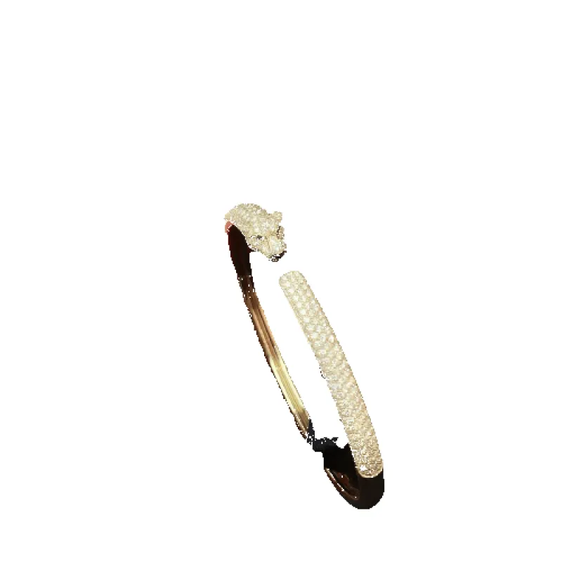 Cartier Panthère - Bracelet en or jaune, diamants, émeraudes et onyx made by 58 Facettes