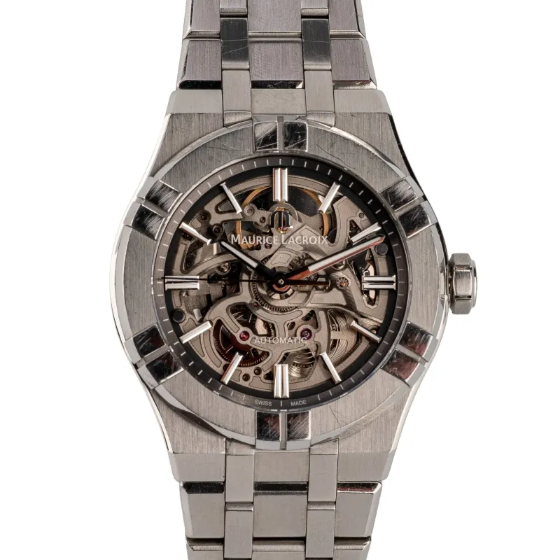 Maurice Lacroix Aikon Skeleton - Montre automatique en acier made by 58 Facettes