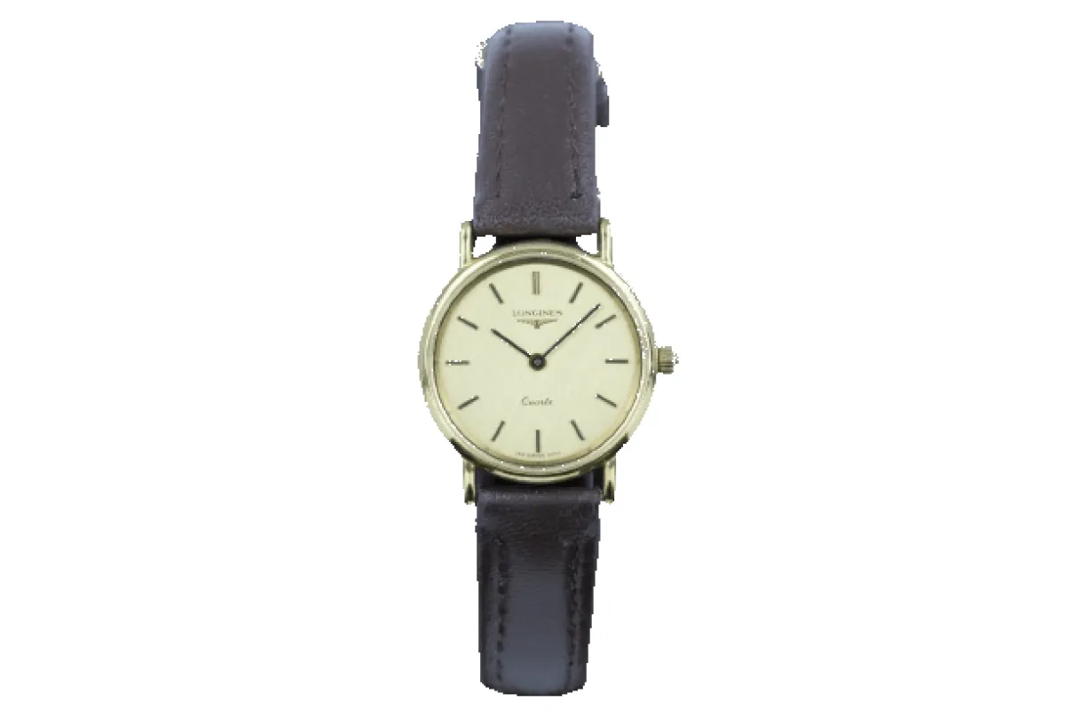 Longines - Montre Quartz plaqué or vintage made by 58 Facettes