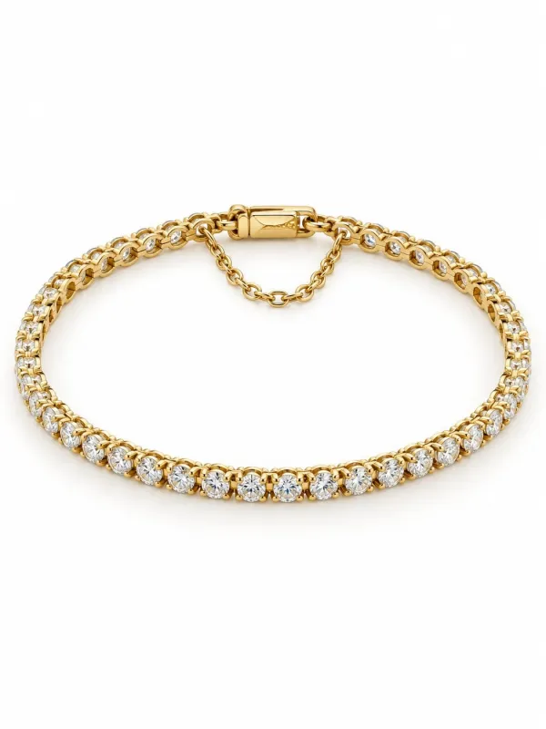 Bracelet rivière en or jaune 18 carats et diamants made by 58 Facettes