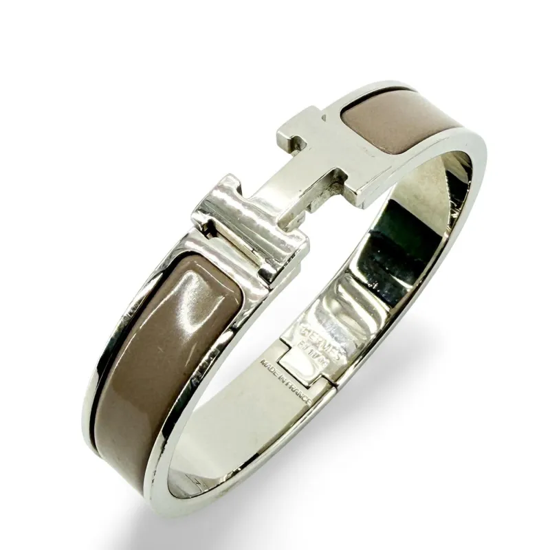 Hermès Clic H - Bracelet en argent et émail made by 58 Facettes
