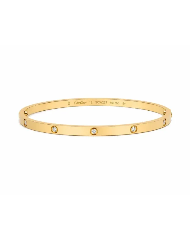 Cartier Love - Bracelet en or jaune 18k et diamants made by 58 Facettes