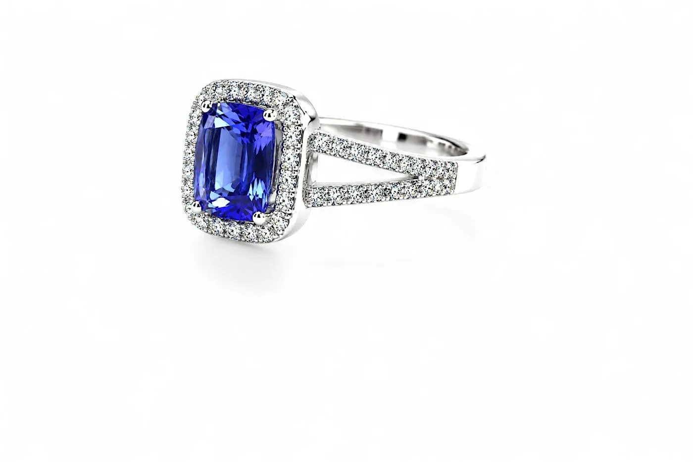 Tanzanite Impériale - Bague en or blanc 18 carats, tanzanite et diamants sold by 58 Facettes product image thumbnail 3