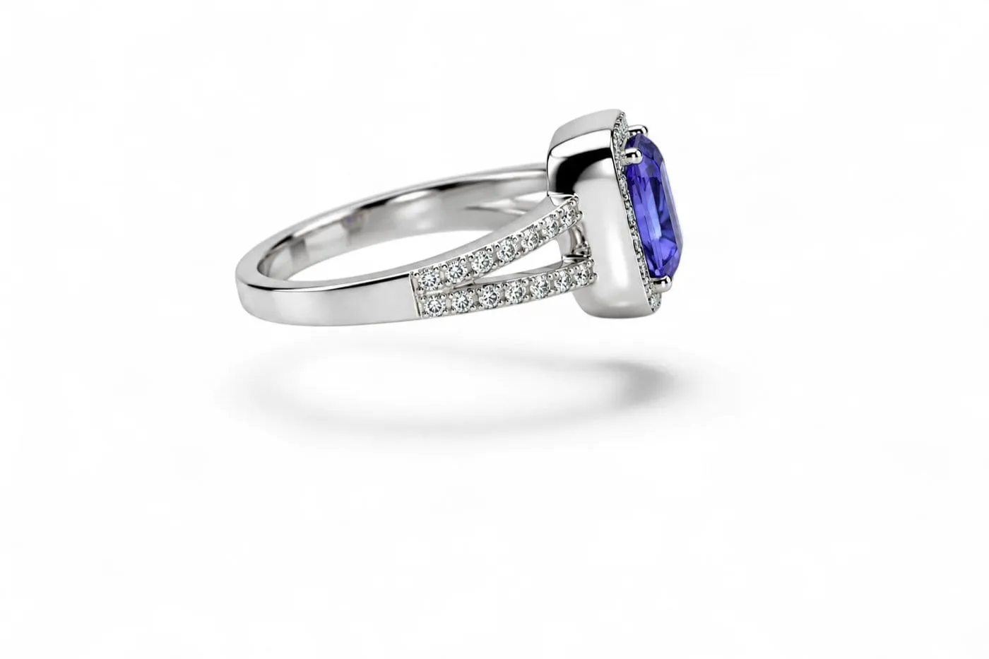 Tanzanite Impériale - Bague en or blanc 18 carats, tanzanite et diamants sold by 58 Facettes product image thumbnail 4