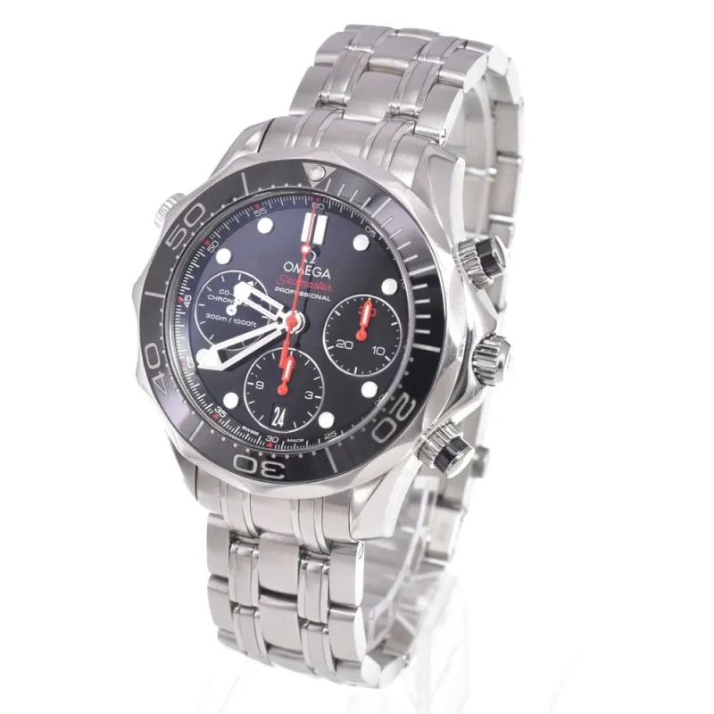 Omega - Montre Seamaster Diver 300M chronomètre chronographe automatique en acier inoxydable made by 58 Facettes