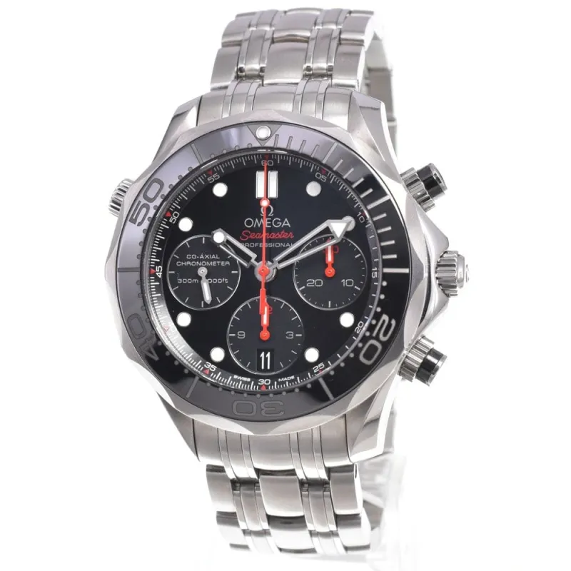 Omega Seamaster Diver 300M - Montre chronographe automatique chronomètre en acier inoxydable made by 58 Facettes