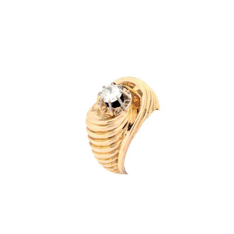 Bague en or jaune et diamant sold by 58 Facettes