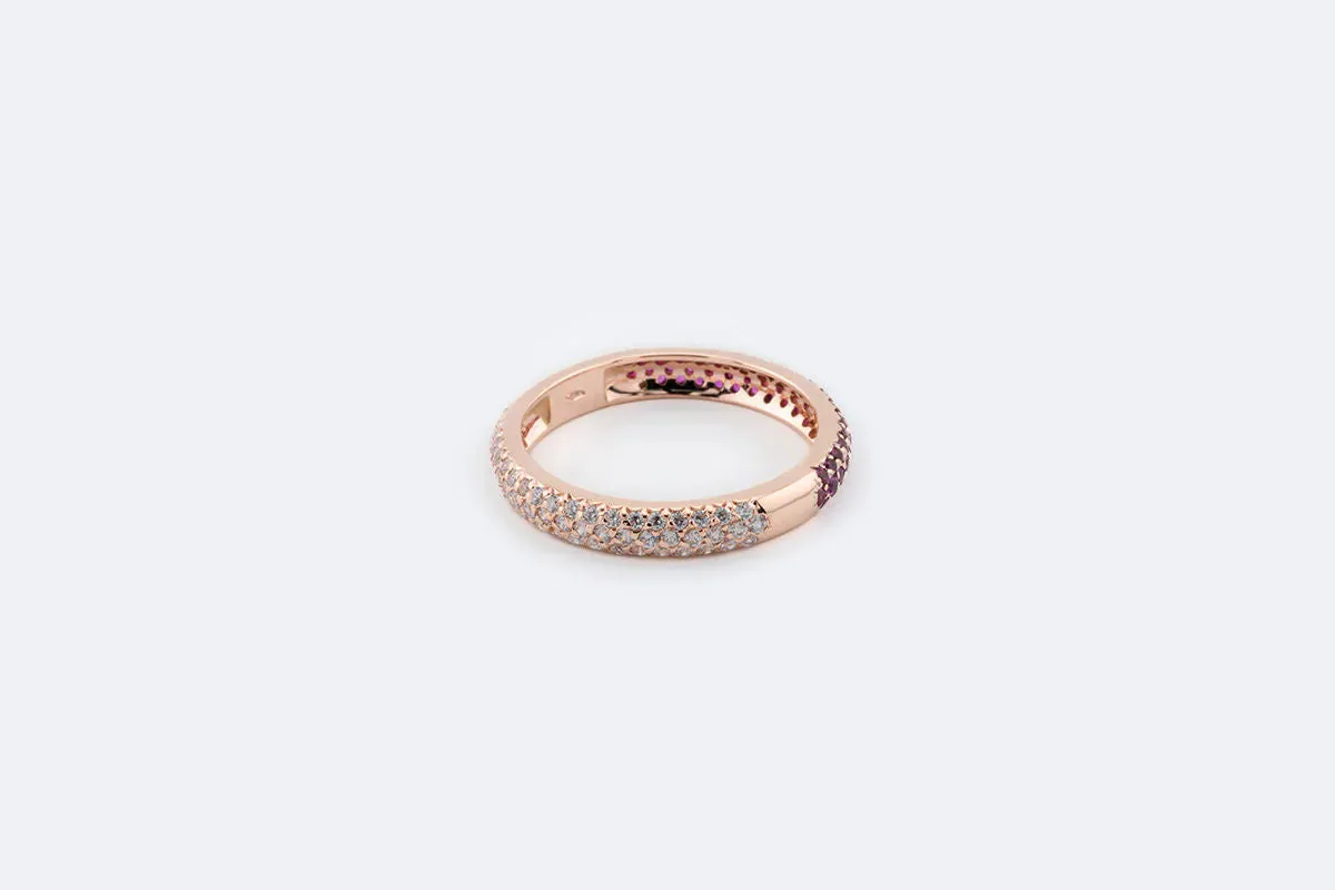 Bague en or rose avec rubis et diamants sold by 58 Facettes product image thumbnail 4