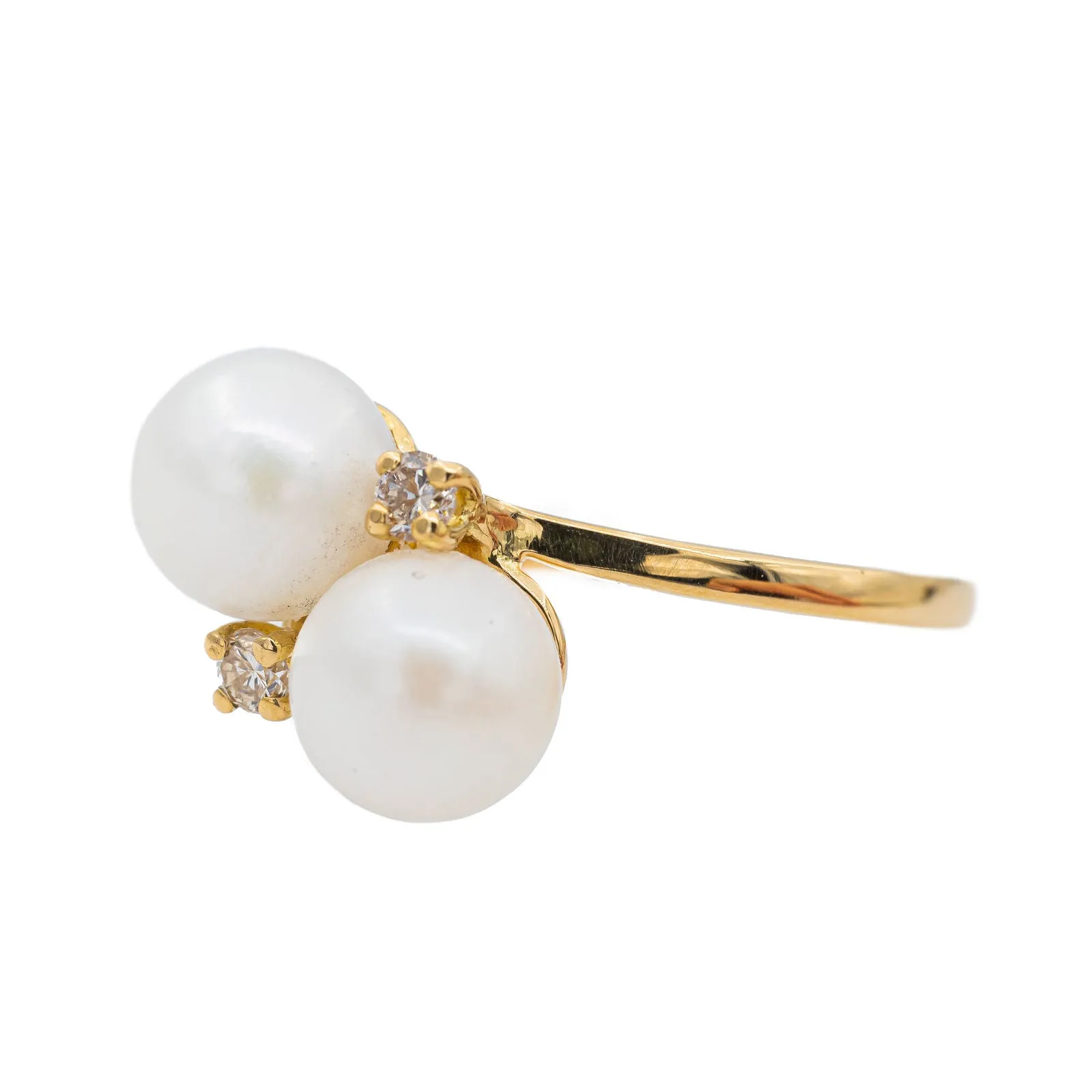 Bague Toi & Moi Or jaune Perle sold by 58 Facettes product image thumbnail 3