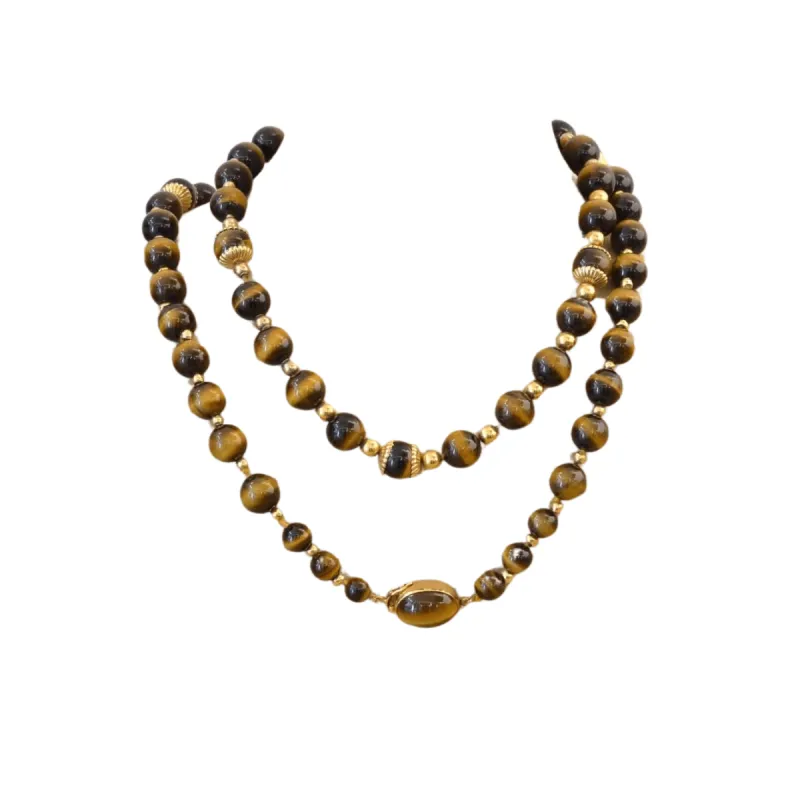 Collier oeil de tigre et or 18k sold by 58 Facettes