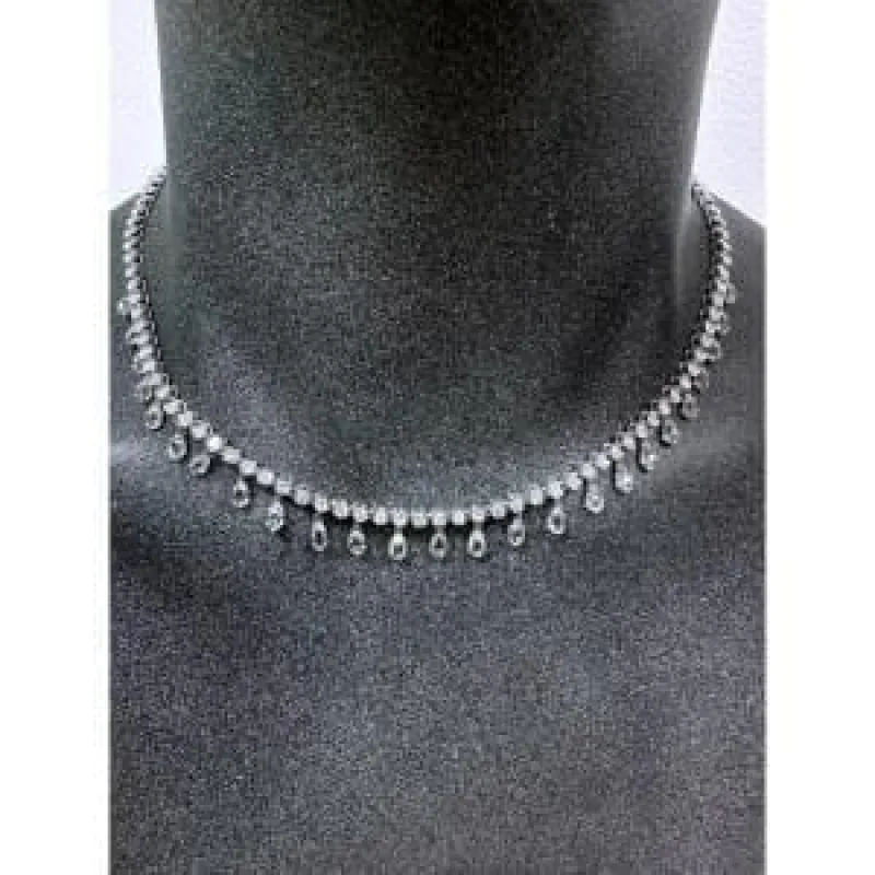Collier en Or Blanc 18 Carats serti de Diamants. sold by 58 Facettes