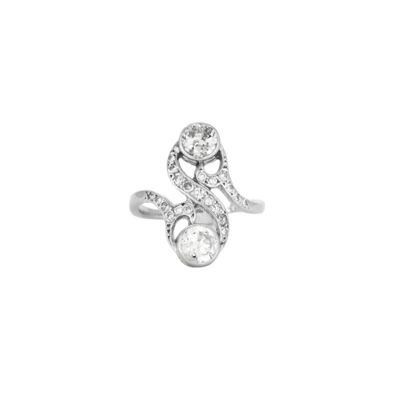 Bague toi & moi Or et Diamants sold by 58 Facettes
