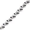 Bracelet en or blanc et jaune platine massif diamants et saphirs sold by 58 Facettes