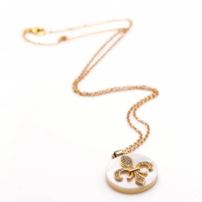 Collier Or Rose Nacre et Diamants sold by 58 Facettes