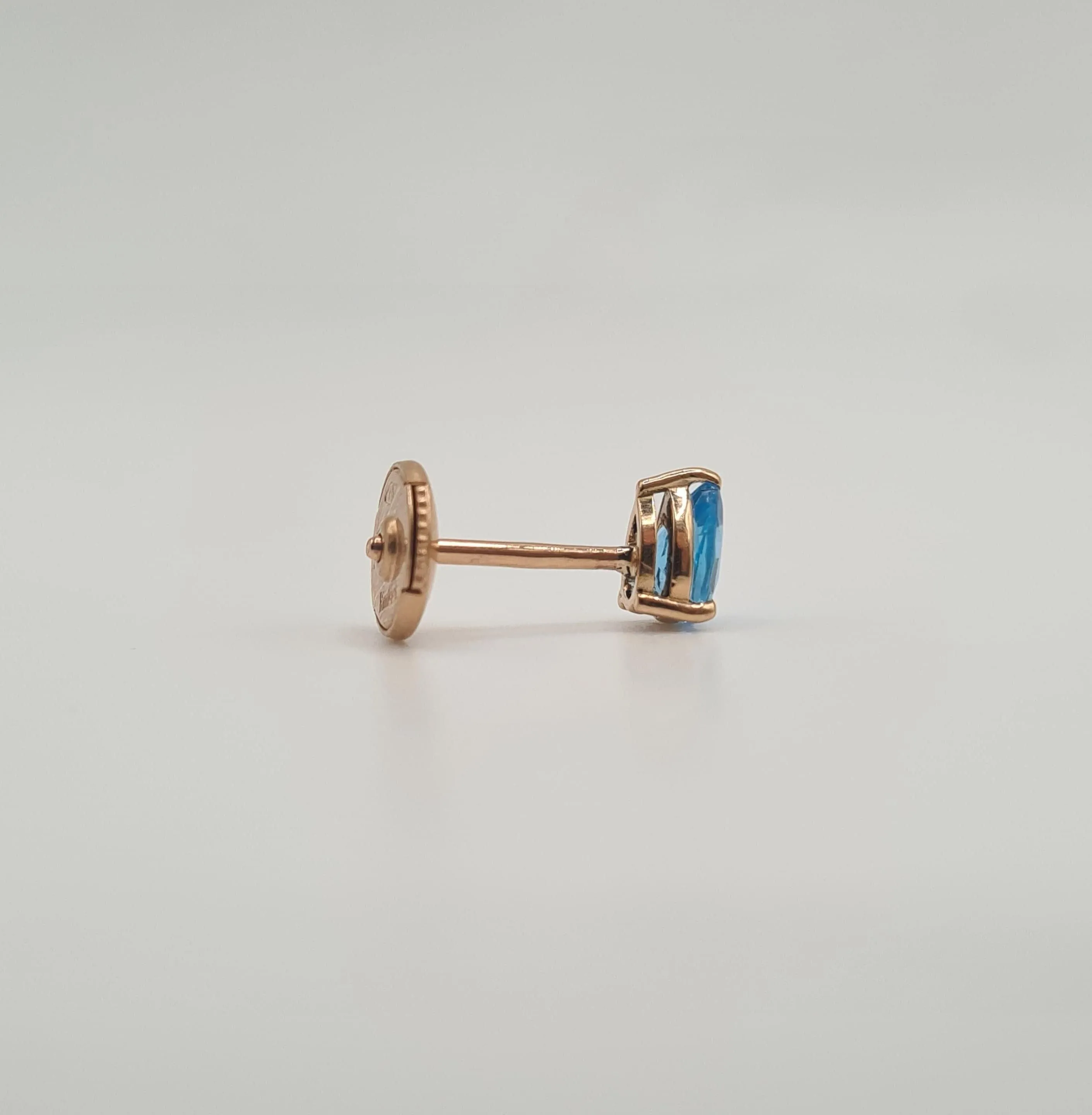 Boucles d'oreilles or rose serties de topazes sold by 58 Facettes product image thumbnail 4