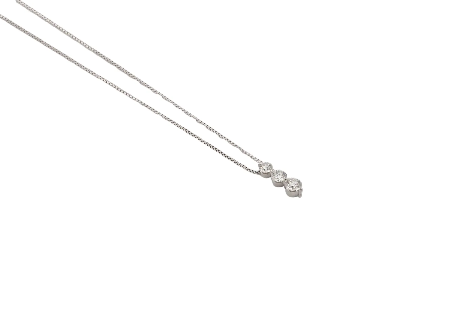 Collana in oro bianco con diamanti sold by 58 Facettes