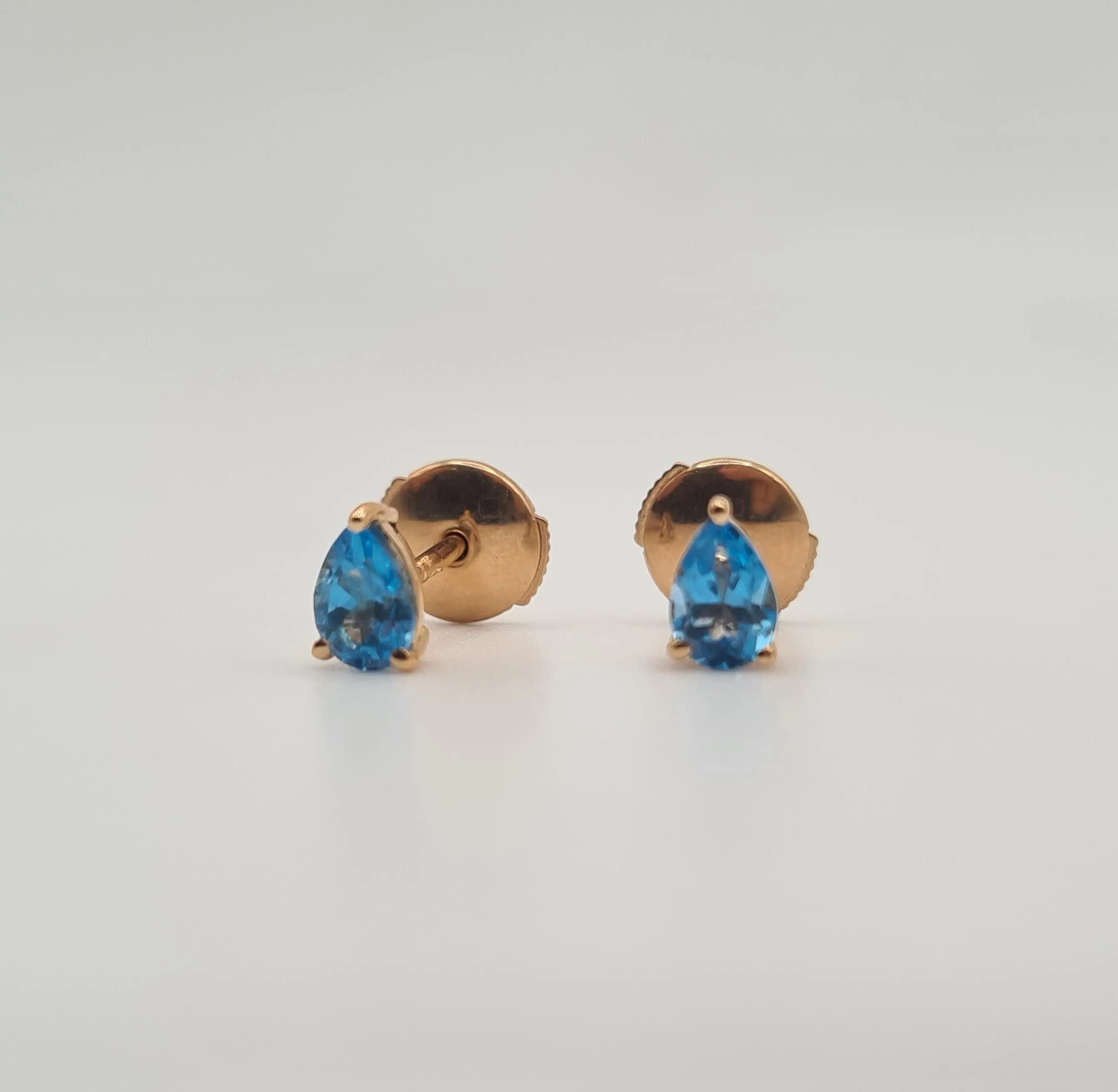 Boucles d'oreilles or rose serties de topazes sold by 58 Facettes product image thumbnail 2