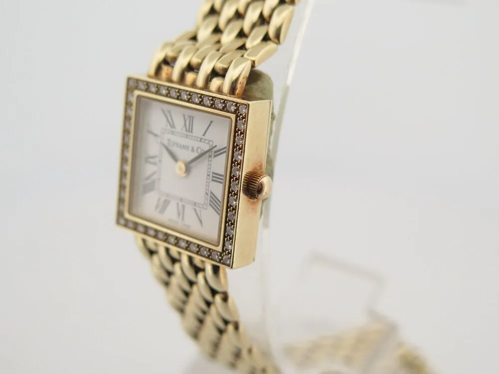 vintage montre TIFFANY & CO estate 19mm or jaune 14k diamant quartz sold by 58 Facettes product image thumbnail 4