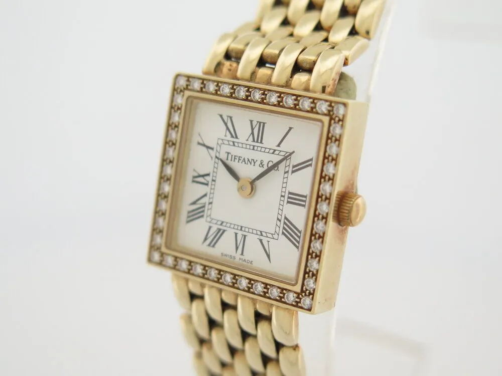vintage montre TIFFANY & CO estate 19mm or jaune 14k diamant quartz sold by 58 Facettes product image thumbnail 3
