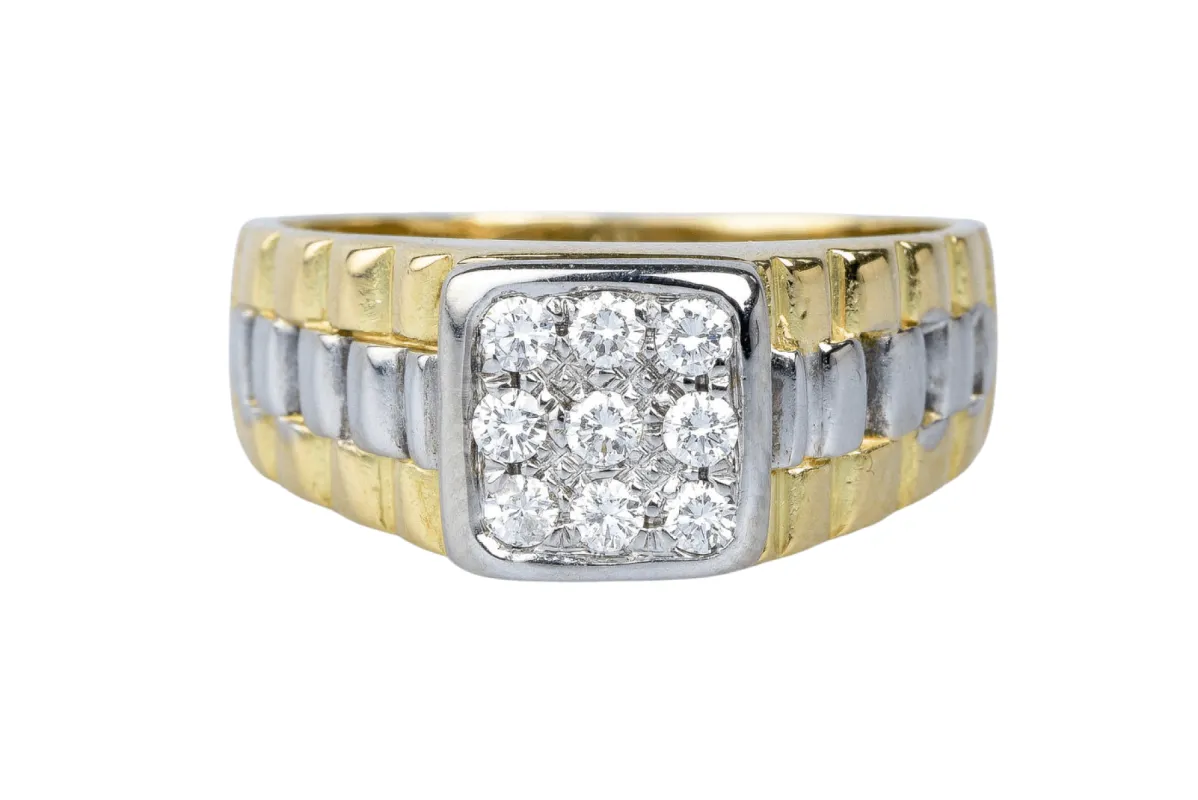 Bague chevalière bicolore sold by 58 Facettes