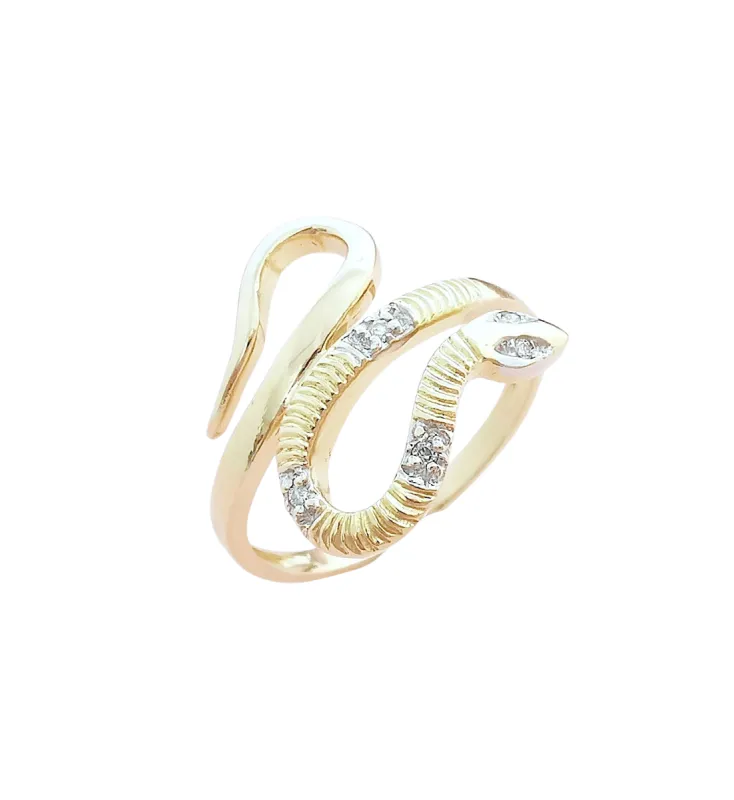 Bague Serpent - Or Diamants sold by 58 Facettes
