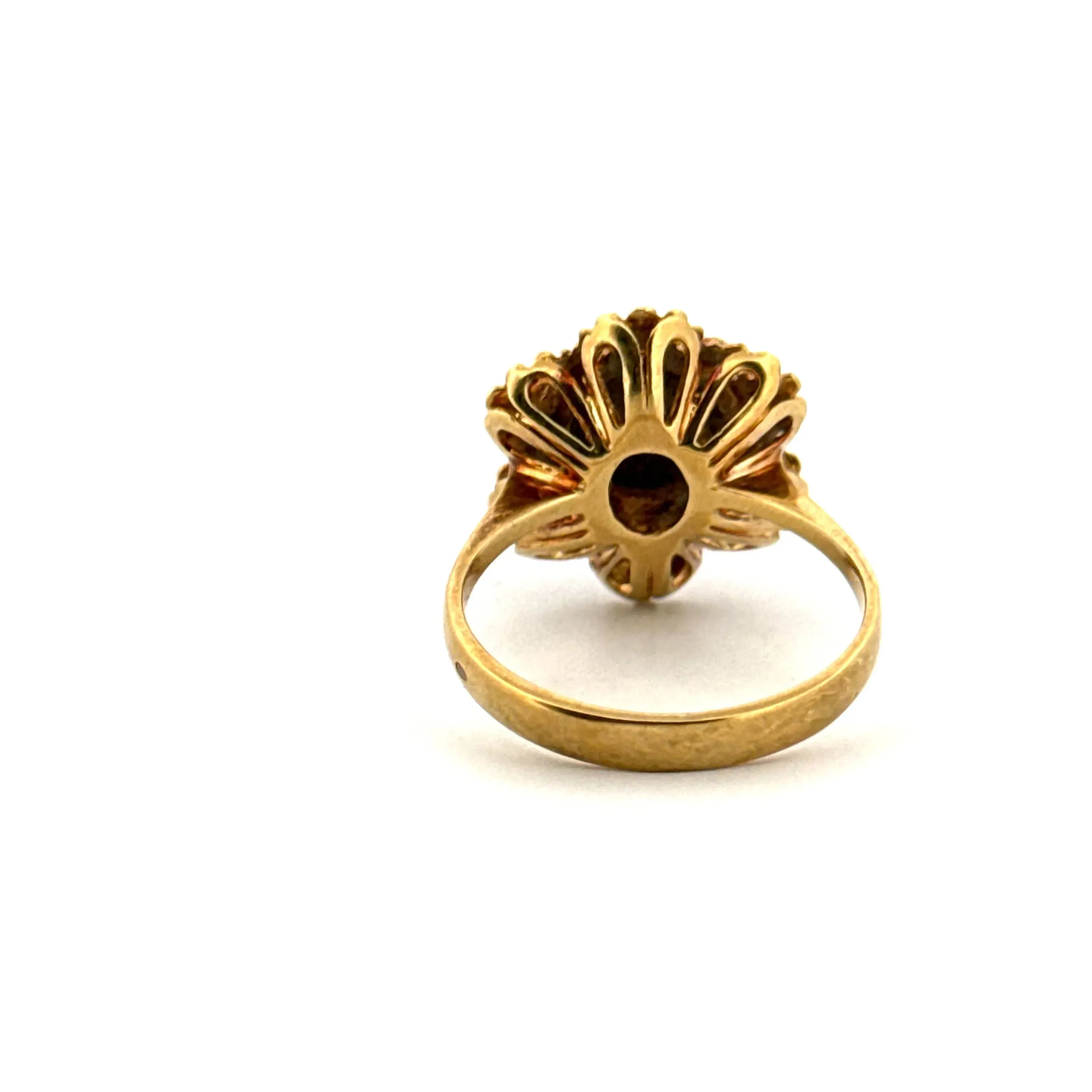 Bague Fleur Or Jaune Oeil de Tigre sold by 58 Facettes product image thumbnail 5