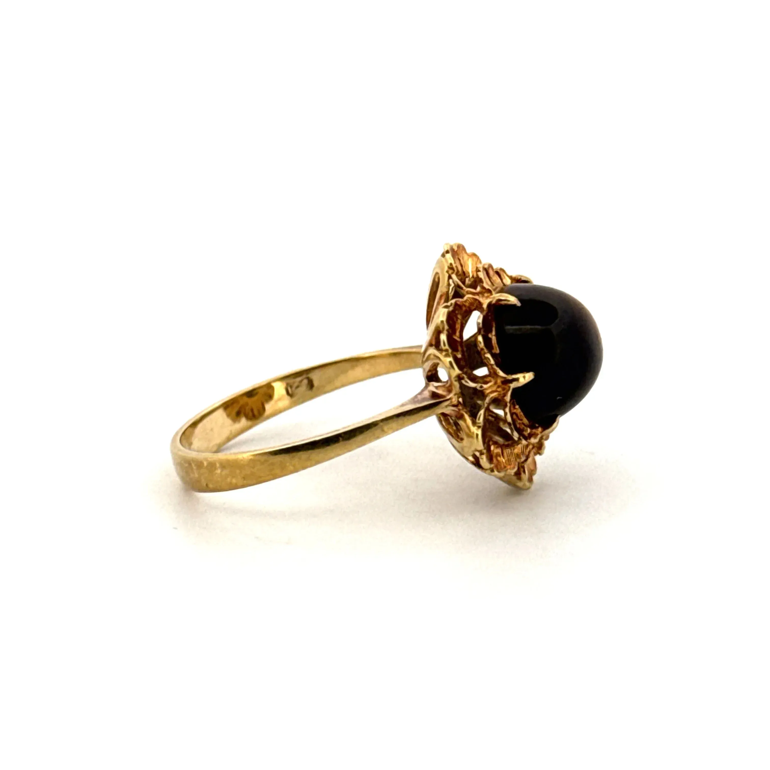 Bague Fleur Or Jaune Oeil de Tigre sold by 58 Facettes product image thumbnail 4