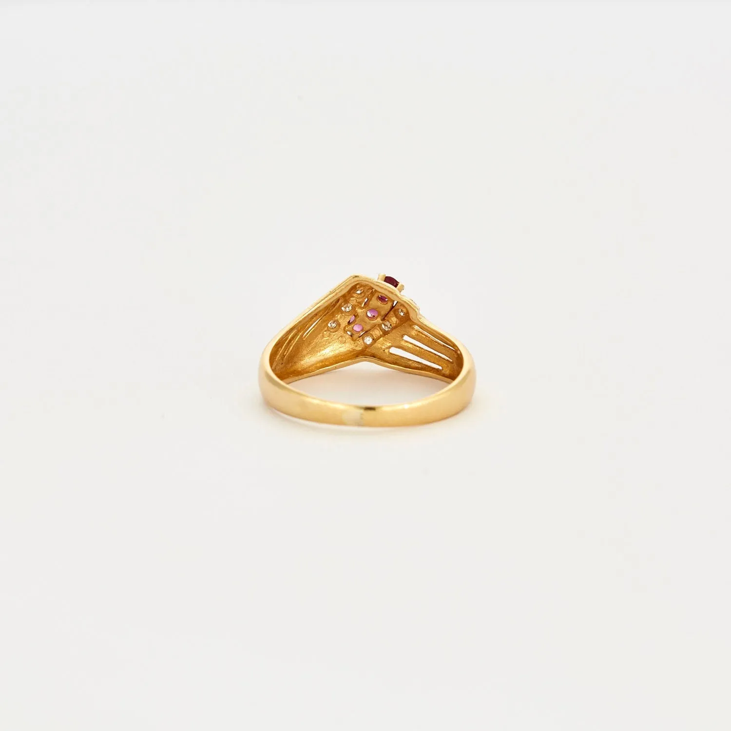 Bague or jaune rubis diamants sold by 58 Facettes product image thumbnail 4