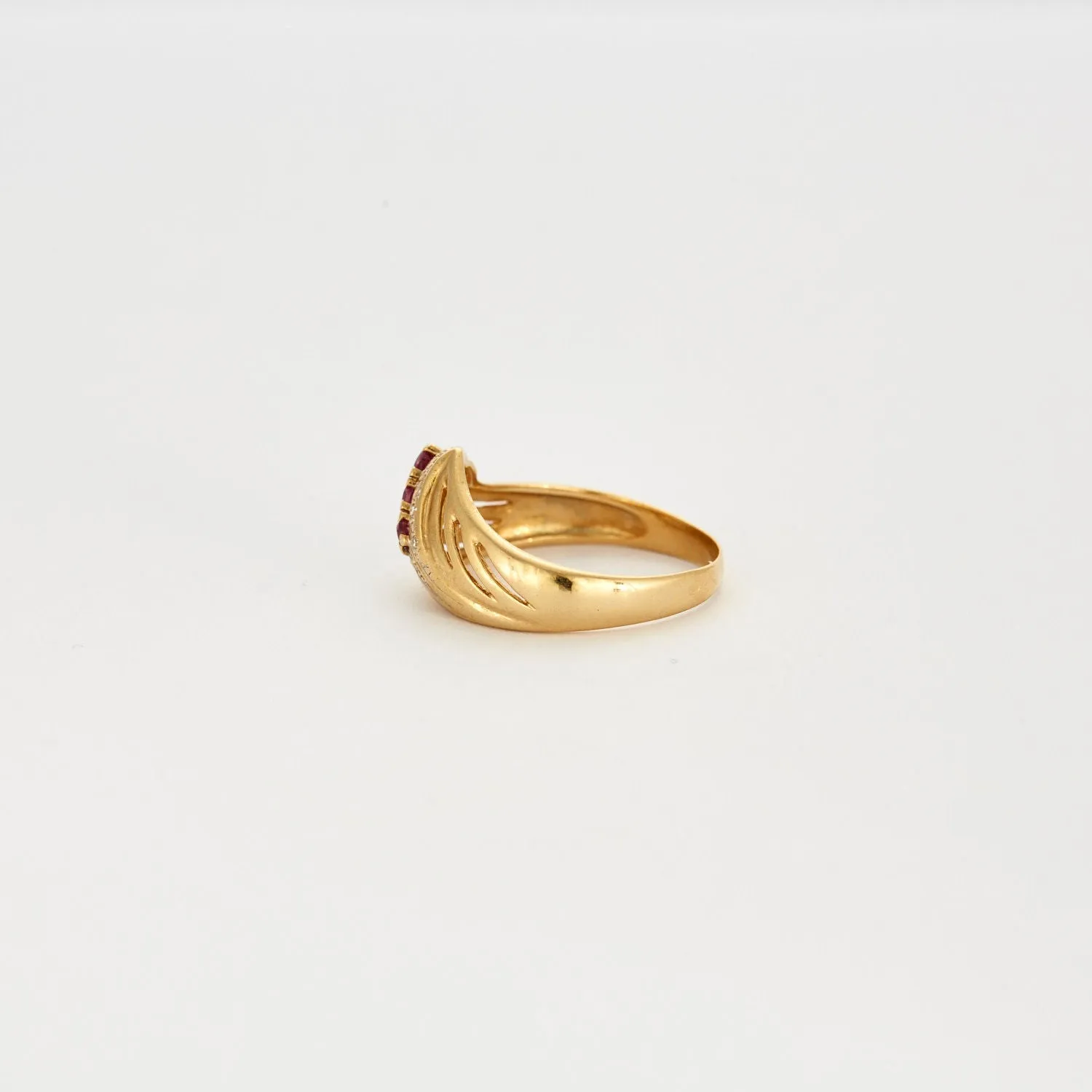 Bague or jaune rubis diamants sold by 58 Facettes product image thumbnail 5