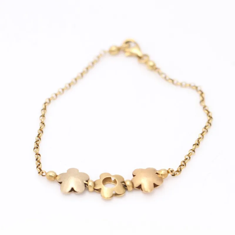 Bracelet Fleurs 3 Ors made by 58 Facettes