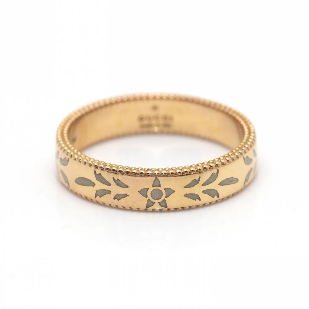 GUCCI - Bague en or rose et émail sold by 58 Facettes