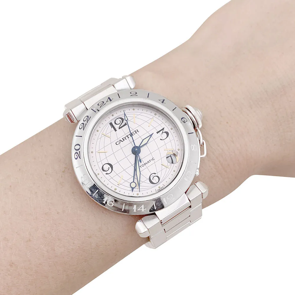 Montre Cartier "Pasha GMT" acier. sold by 58 Facettes product image thumbnail 2