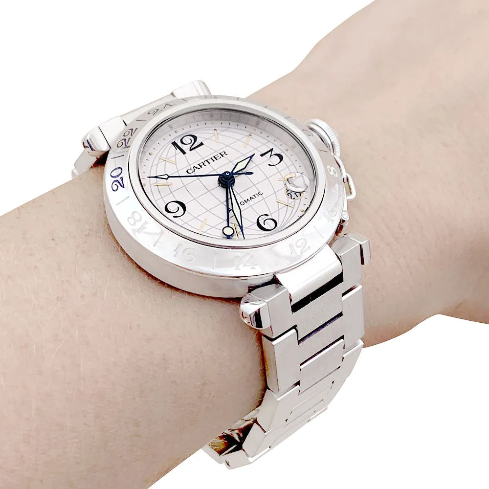 Montre Cartier "Pasha GMT" acier. sold by 58 Facettes product image thumbnail 3