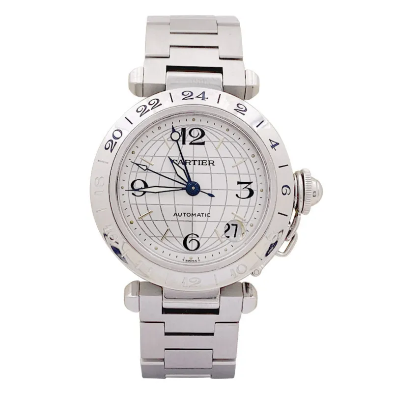 Montre Cartier "Pasha GMT" acier. sold by 58 Facettes