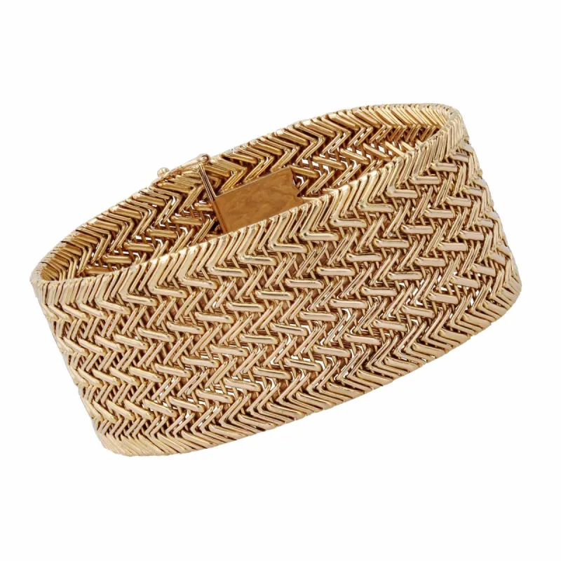 Bracelet en or jaune maille sergée sold by 58 Facettes