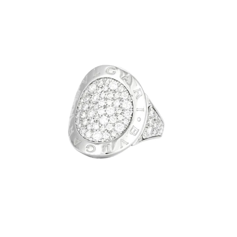 BULGARI – Bague Or blanc Diamants sold by 58 Facettes