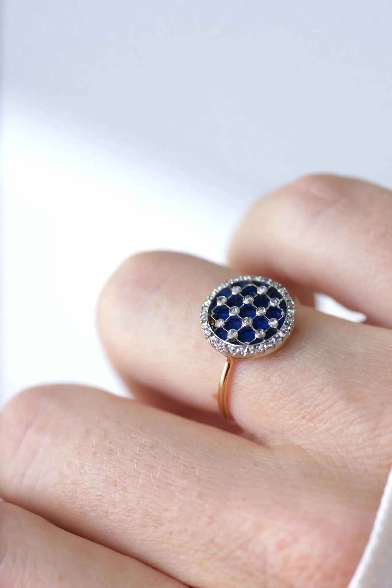Bague damier, émail, et diamants sold by 58 Facettes product image thumbnail 3