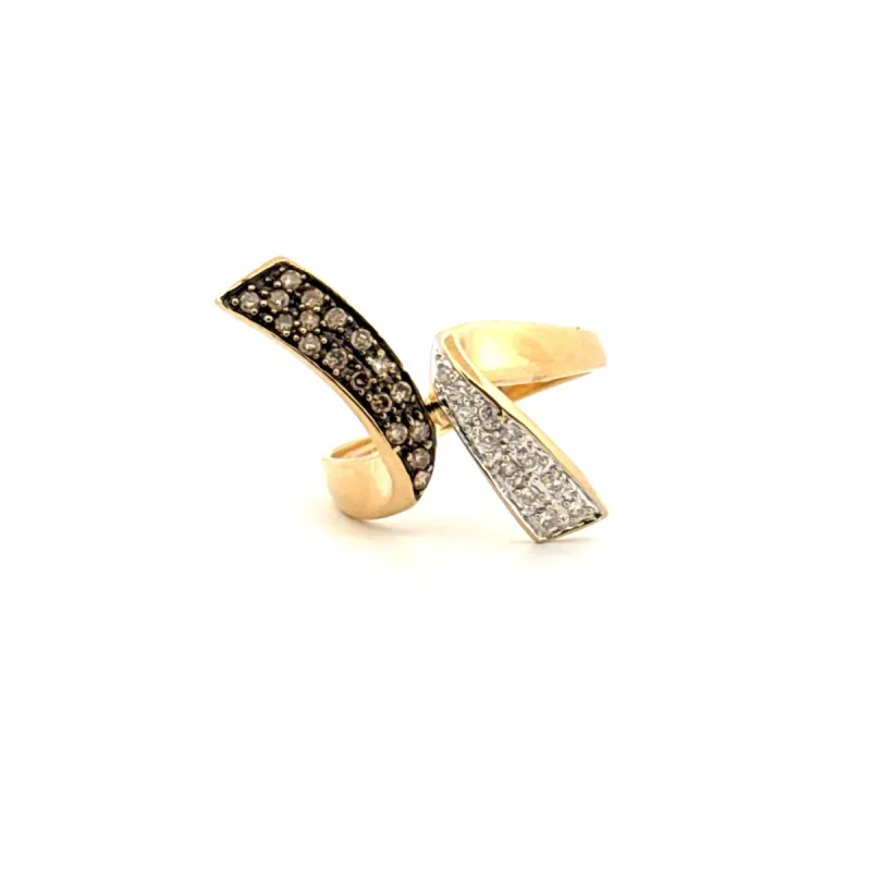 Bague Toi & Moi or jaune diamants sold by 58 Facettes