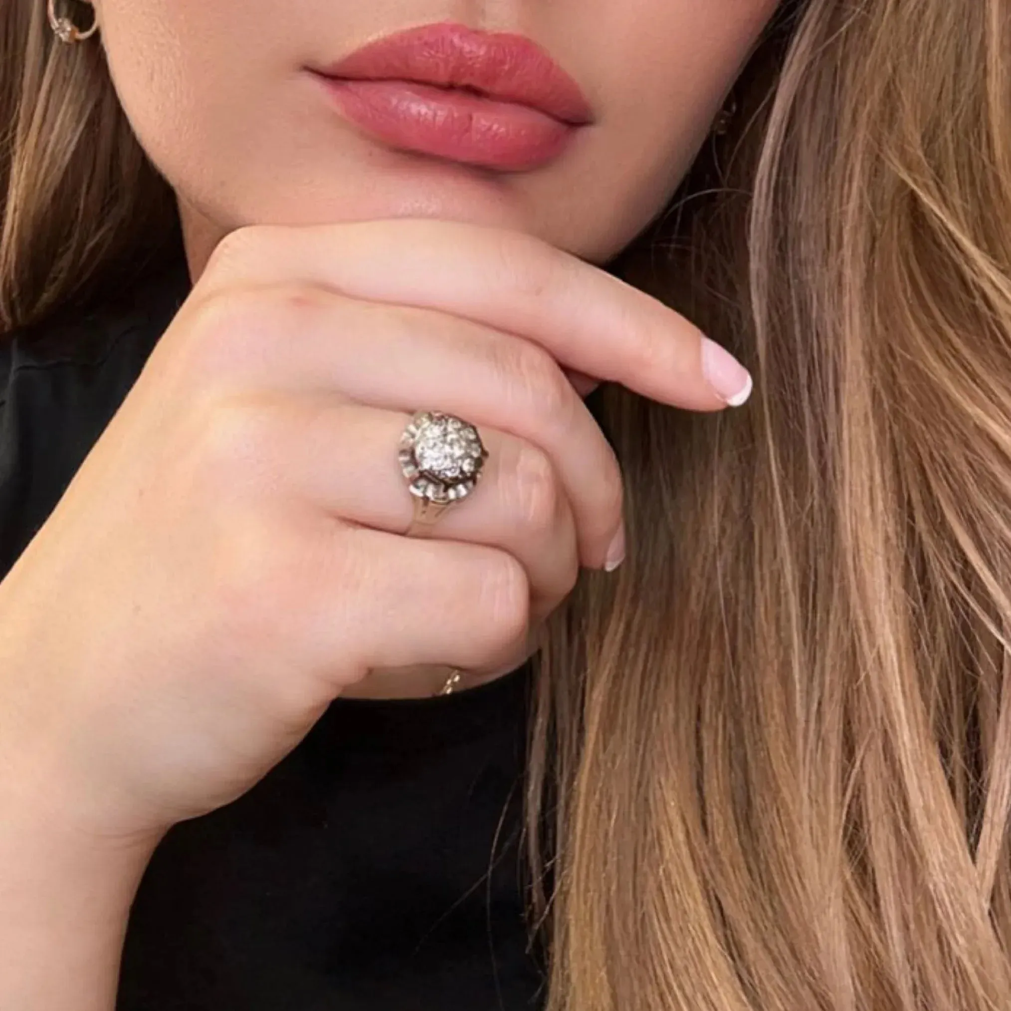 Bague Pavée Or Blanc Diamants sold by 58 Facettes product image thumbnail 2